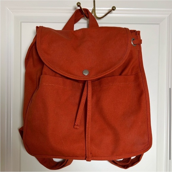 BAGGU Handbags - BAGGU Orange Drawstring Backpack Sienna Fits Laptop